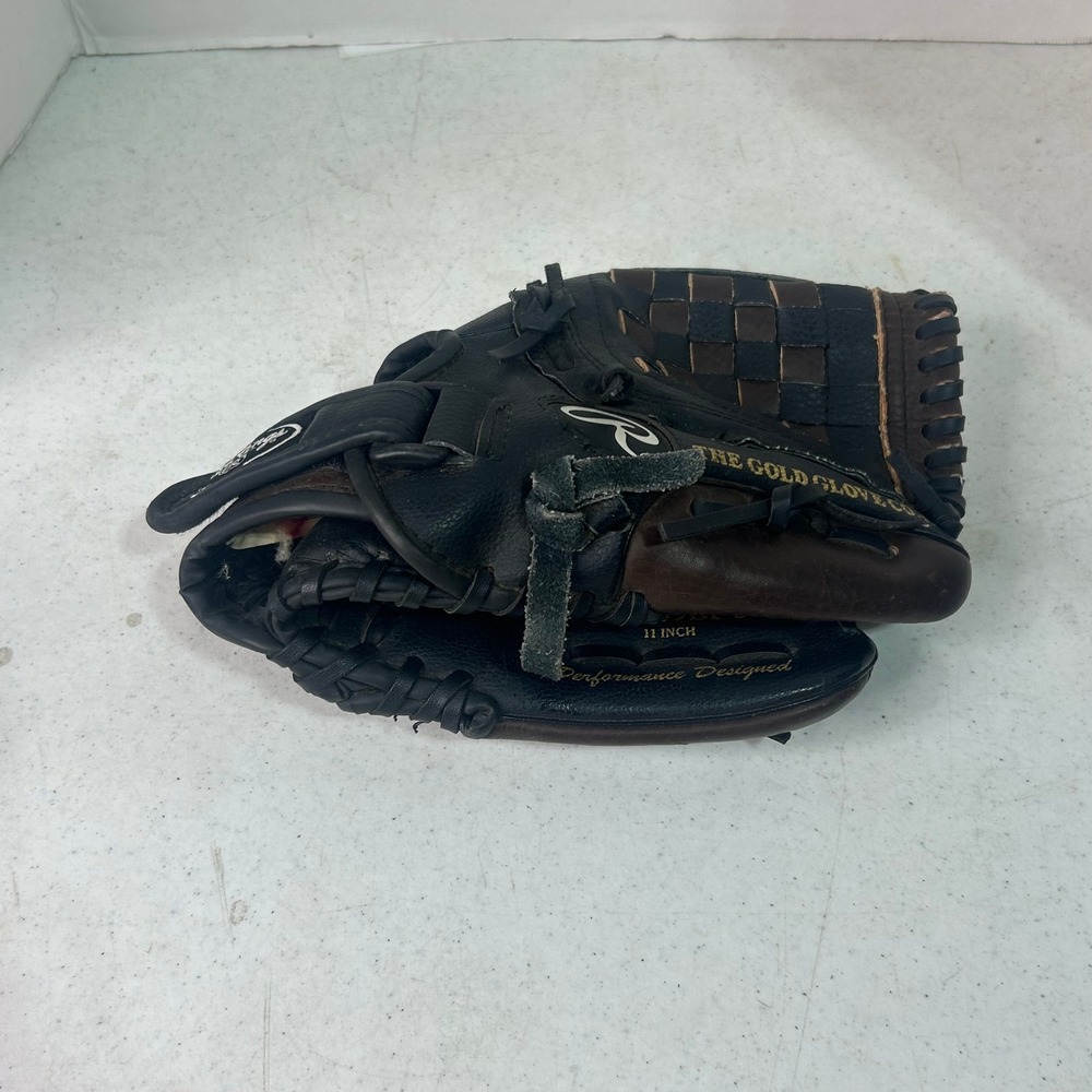 Rawlings Players Series 11 Inch Baseball‎ Glove Black Brown PL1109BPU Basket Web